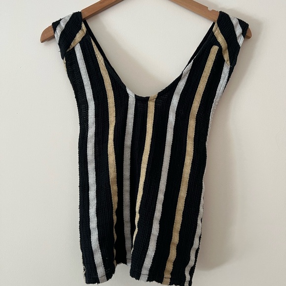 Ace and Jig Striped Black and Gold Top - Picture 3 of 6